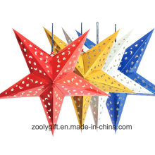 Laser Card Paper Hanging Star Party Home Decoration / Hang Paper Christmas Holiday Star Lanterns